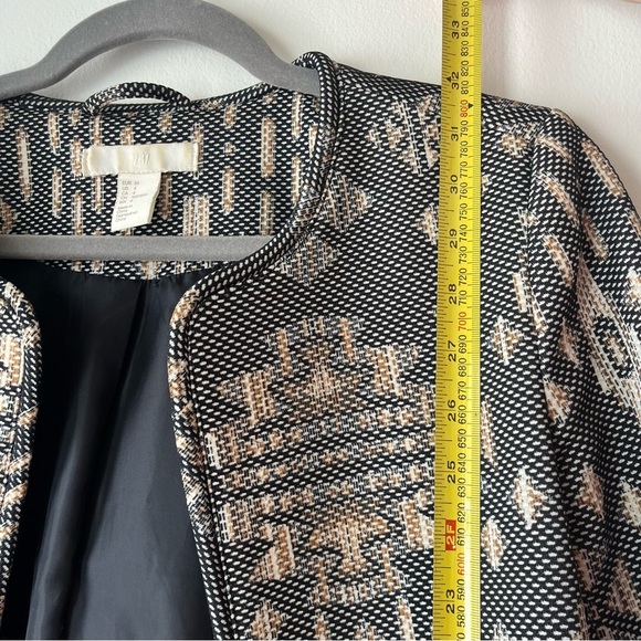 H&M Jacquard Woven Coat - Tribal Geometric Print - Size 4 Small Oversized - Picture 8 of 11